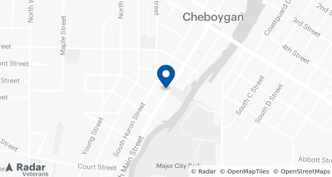 Map of Dairy Queen Location:: 117 N Main St, Cheboygan, MI, 49721-1637